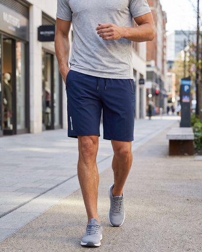 KZZ Men's Stretch Ice Silk Sports Shorts