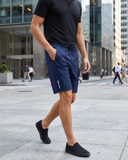 KZZ Men's Stretch Ice Silk Sports Shorts