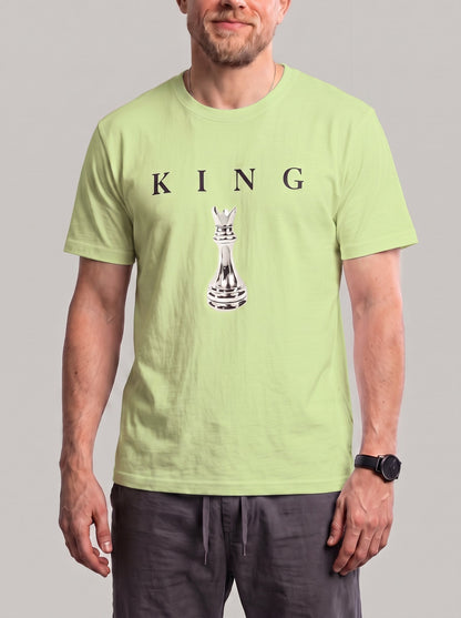 KZZ Men's Breathable Short-Sleeve Crew-Neck Sports T-Shirt with Letter Print