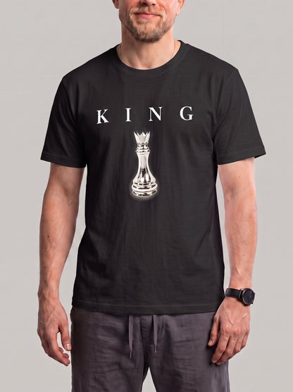 KZZ Men's Breathable Short-Sleeve Crew-Neck Sports T-Shirt with Letter Print