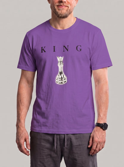 KZZ Men's Breathable Short-Sleeve Crew-Neck Sports T-Shirt with Letter Print