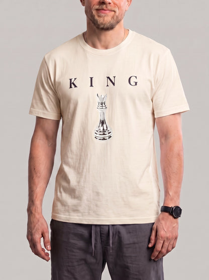 KZZ Men's Breathable Short-Sleeve Crew-Neck Sports T-Shirt with Letter Print