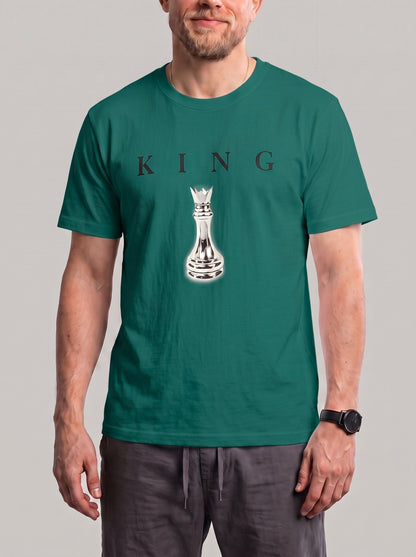 KZZ Men's Breathable Short-Sleeve Crew-Neck Sports T-Shirt with Letter Print