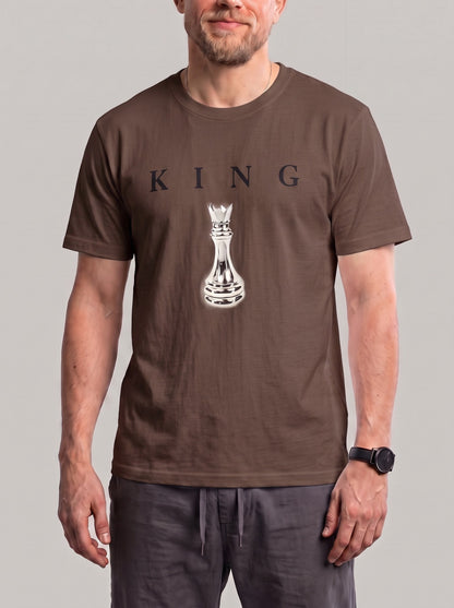 KZZ Men's Breathable Short-Sleeve Crew-Neck Sports T-Shirt with Letter Print