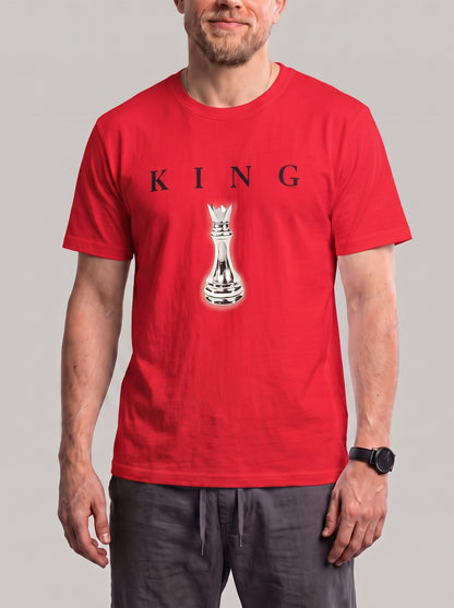 KZZ Men's Breathable Short-Sleeve Crew-Neck Sports T-Shirt with Letter Print