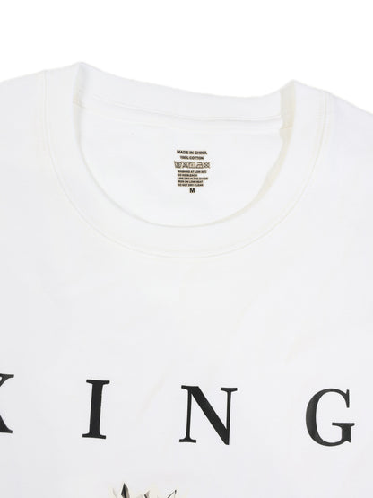 KZZ Men's Breathable Short-Sleeve Crew-Neck Sports T-Shirt with Letter Print