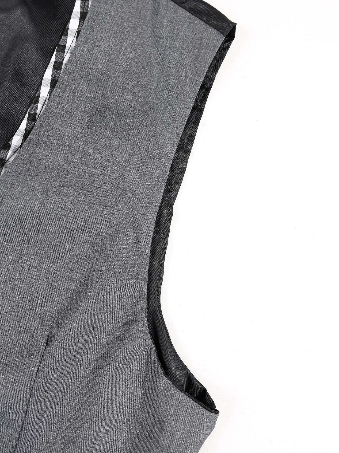 KZZ Men's V-neck double-breasted casual vest