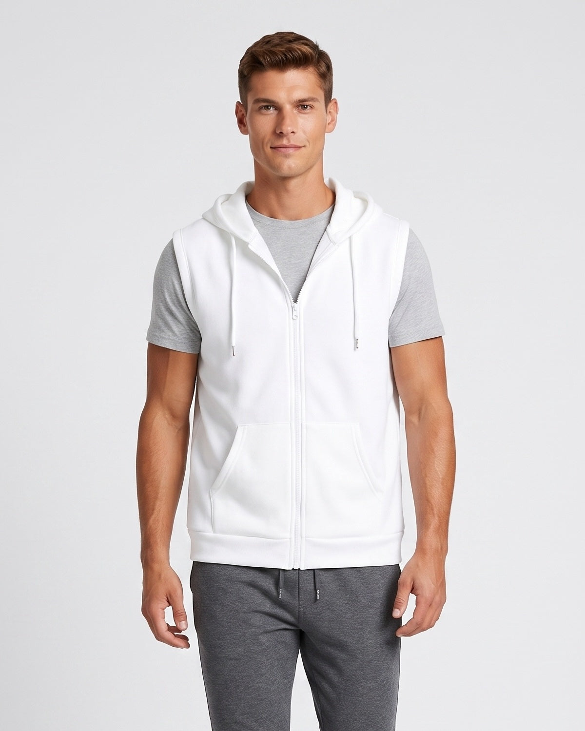 KZZ Vintage-style hooded vest