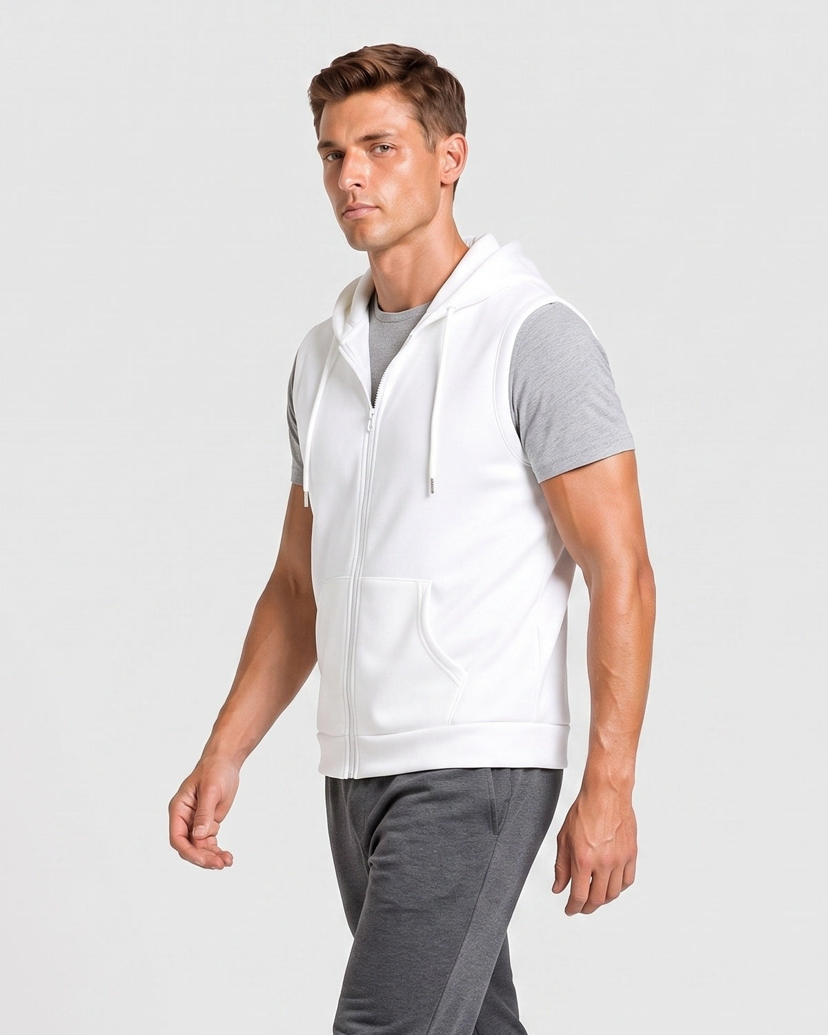 KZZ Vintage-style hooded vest