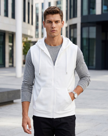 KZZ Vintage-style hooded vest