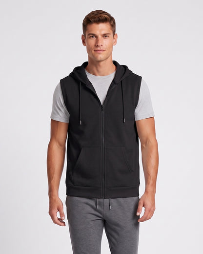 KZZ Vintage-style hooded vest