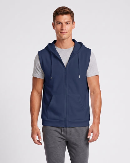 KZZ Vintage-style hooded vest