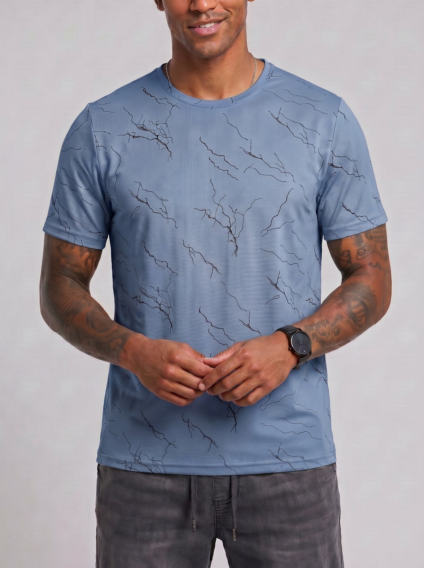 KZZ Quick-dry crew-neck short-sleeve shirt
