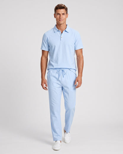 KZZ Casual short-sleeved shirt and loose-fitting trousers
