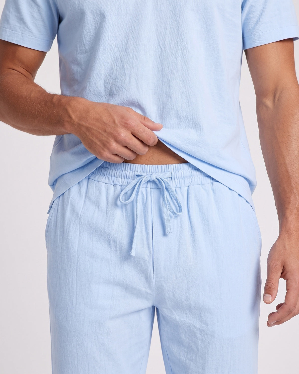 KZZ Casual short-sleeved shirt and loose-fitting trousers