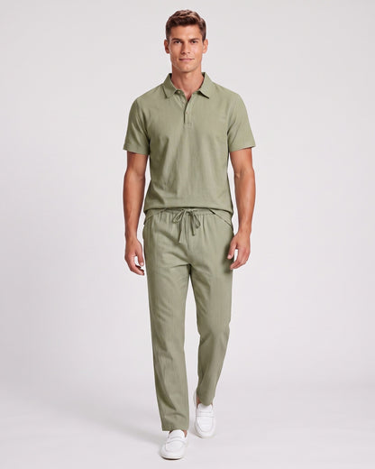 KZZ Casual short-sleeved shirt and loose-fitting trousers