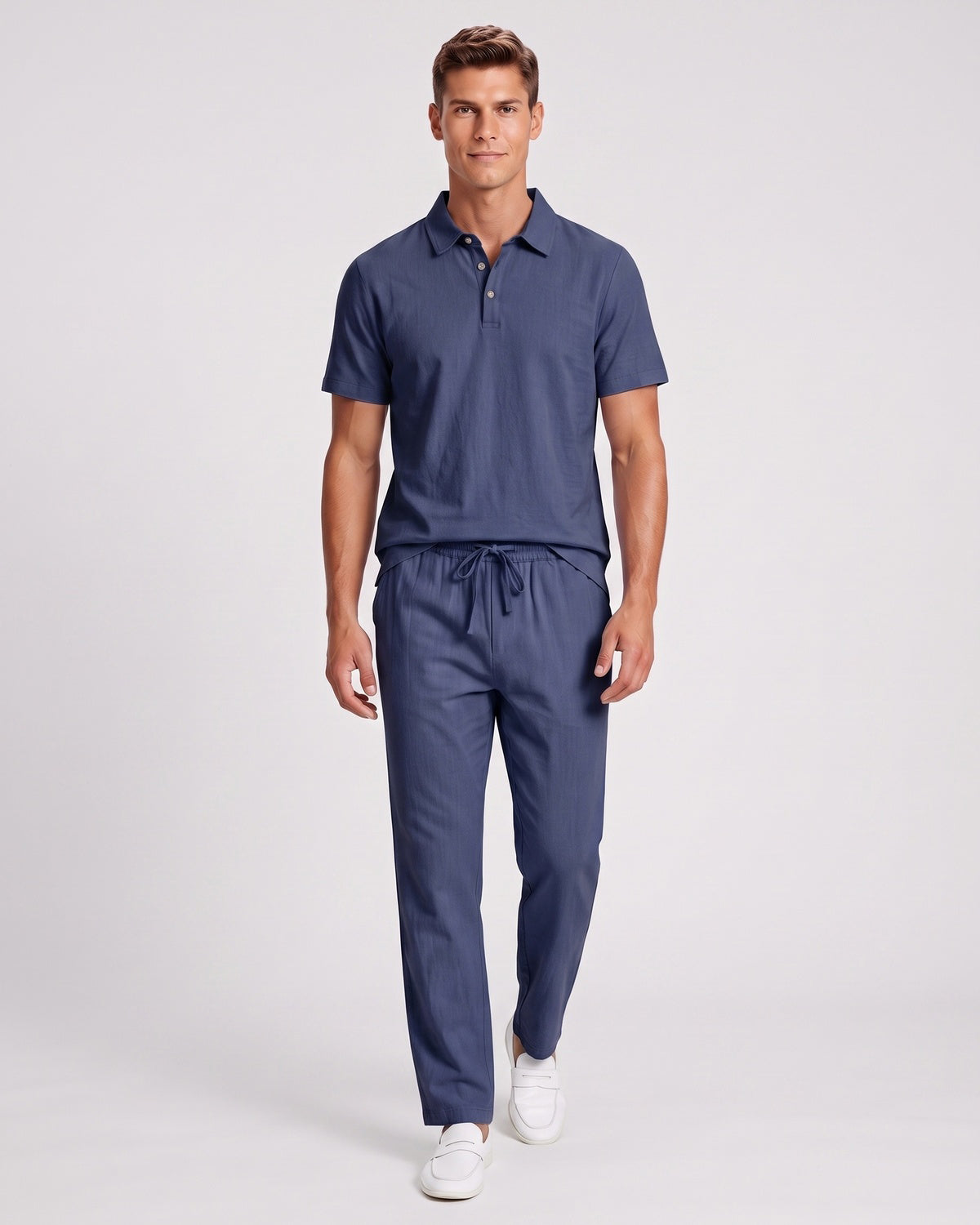 KZZ Casual short-sleeved shirt and loose-fitting trousers