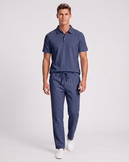 KZZ Casual short-sleeved shirt and loose-fitting trousers