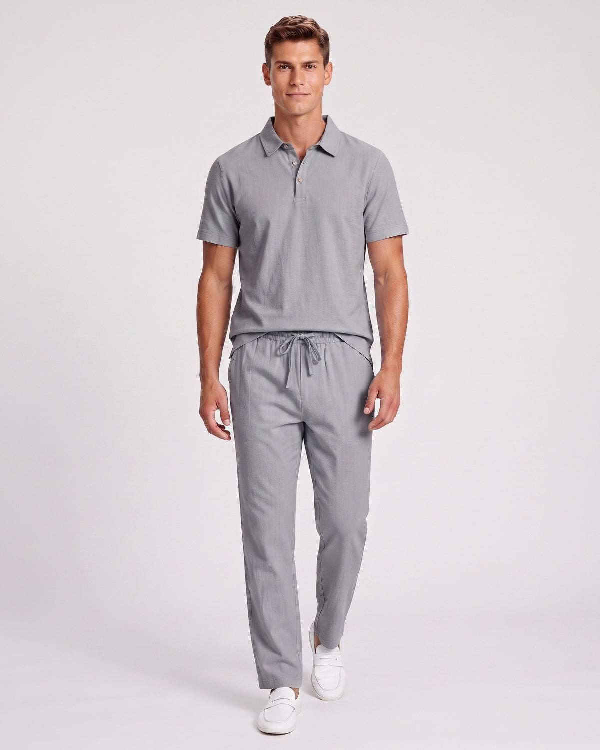 KZZ Casual short-sleeved shirt and loose-fitting trousers