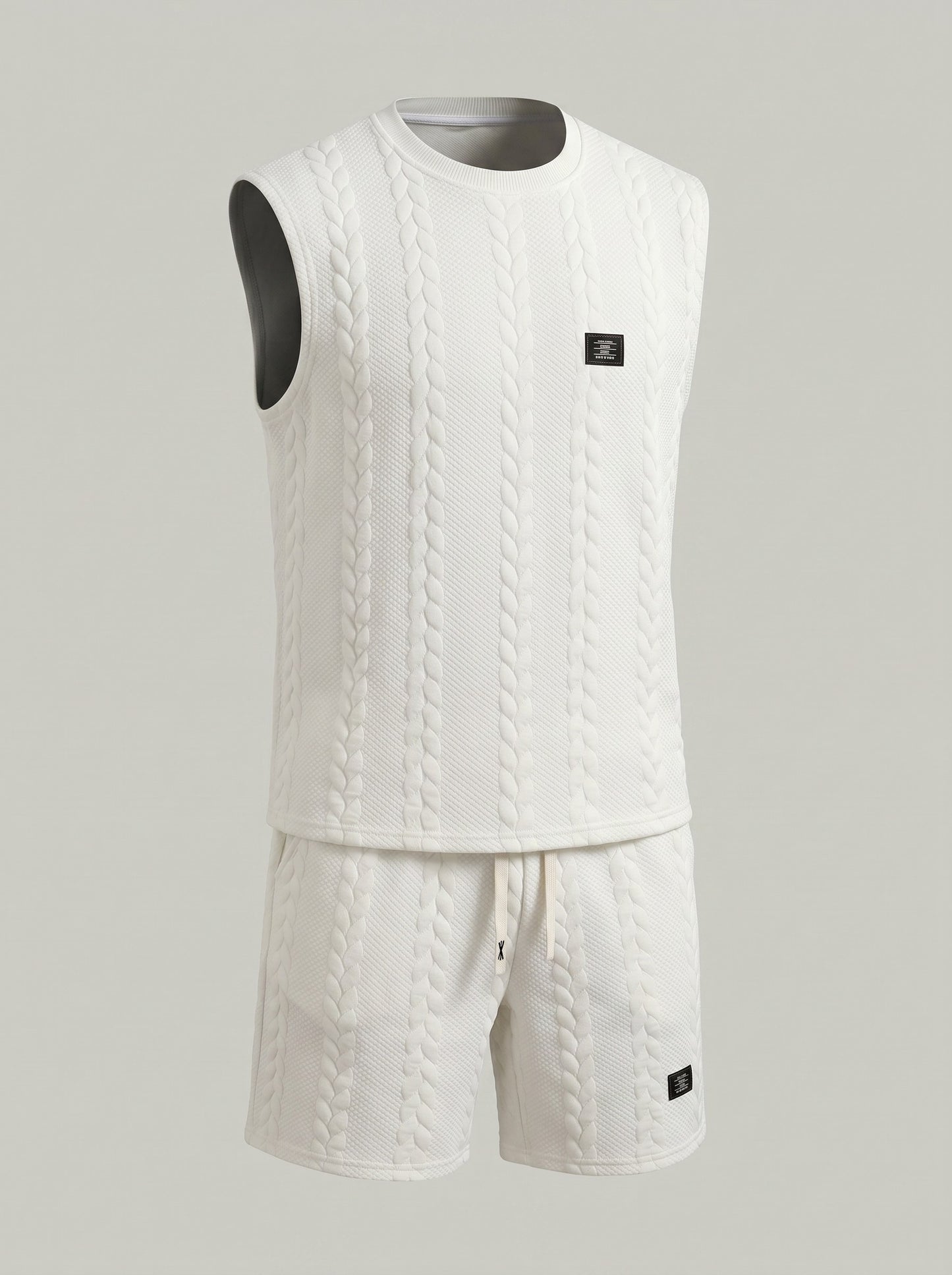 KZZ Sleeveless crew-neck pullover and drawstring shorts