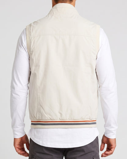 KZZ Men's single-piece stand-up collar double-sided vest