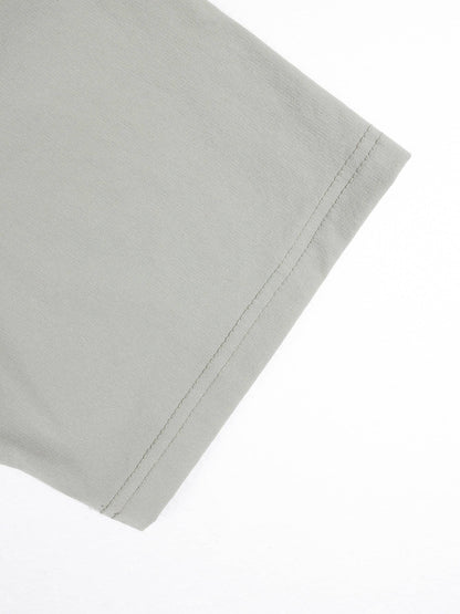 KZZ Men's Summer High-Stretch Knit Short-Sleeve Polo with Half-Zip Collar