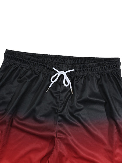 KZZ Color-Block Casual Crew-Neck Short-Sleeve Top and Shorts