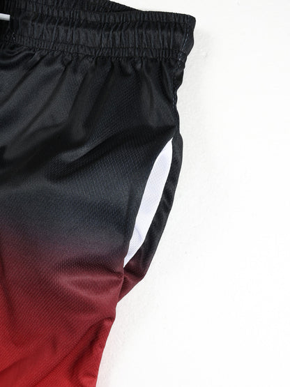 KZZ Color-Block Casual Crew-Neck Short-Sleeve Top and Shorts