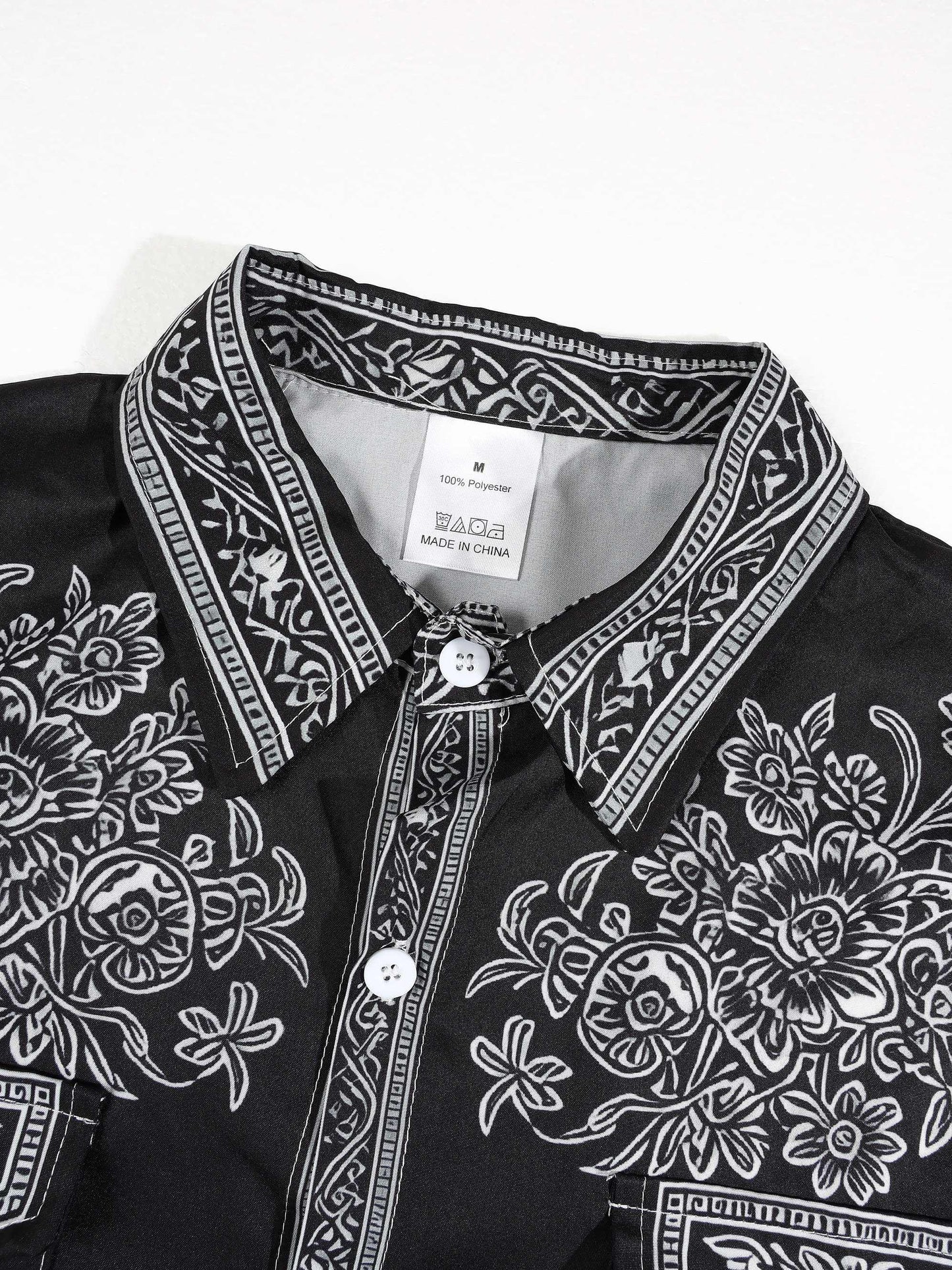 KZZ Men's Vintage Western Long-Sleeve Shirt