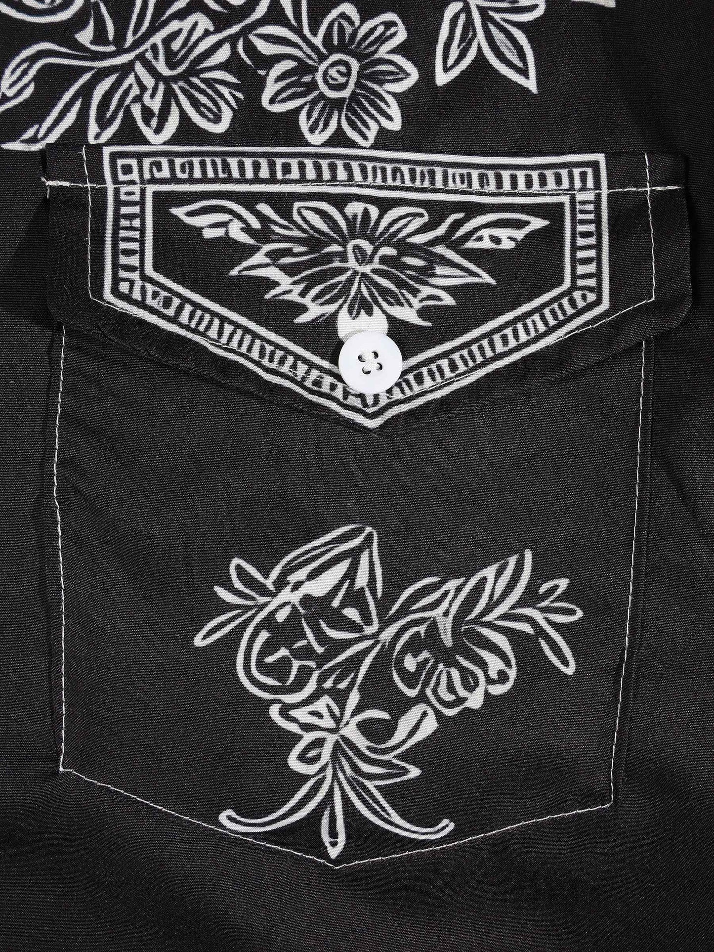 KZZ Men's Vintage Western Long-Sleeve Shirt