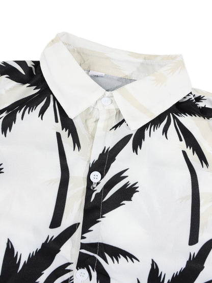 KZZ Hawaiian-style short-sleeved shirt and shorts