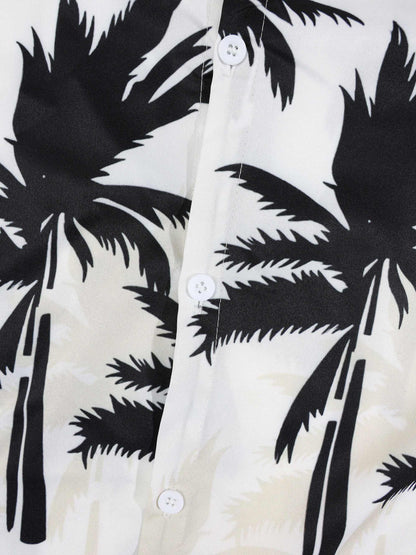 KZZ Hawaiian-style short-sleeved shirt and shorts