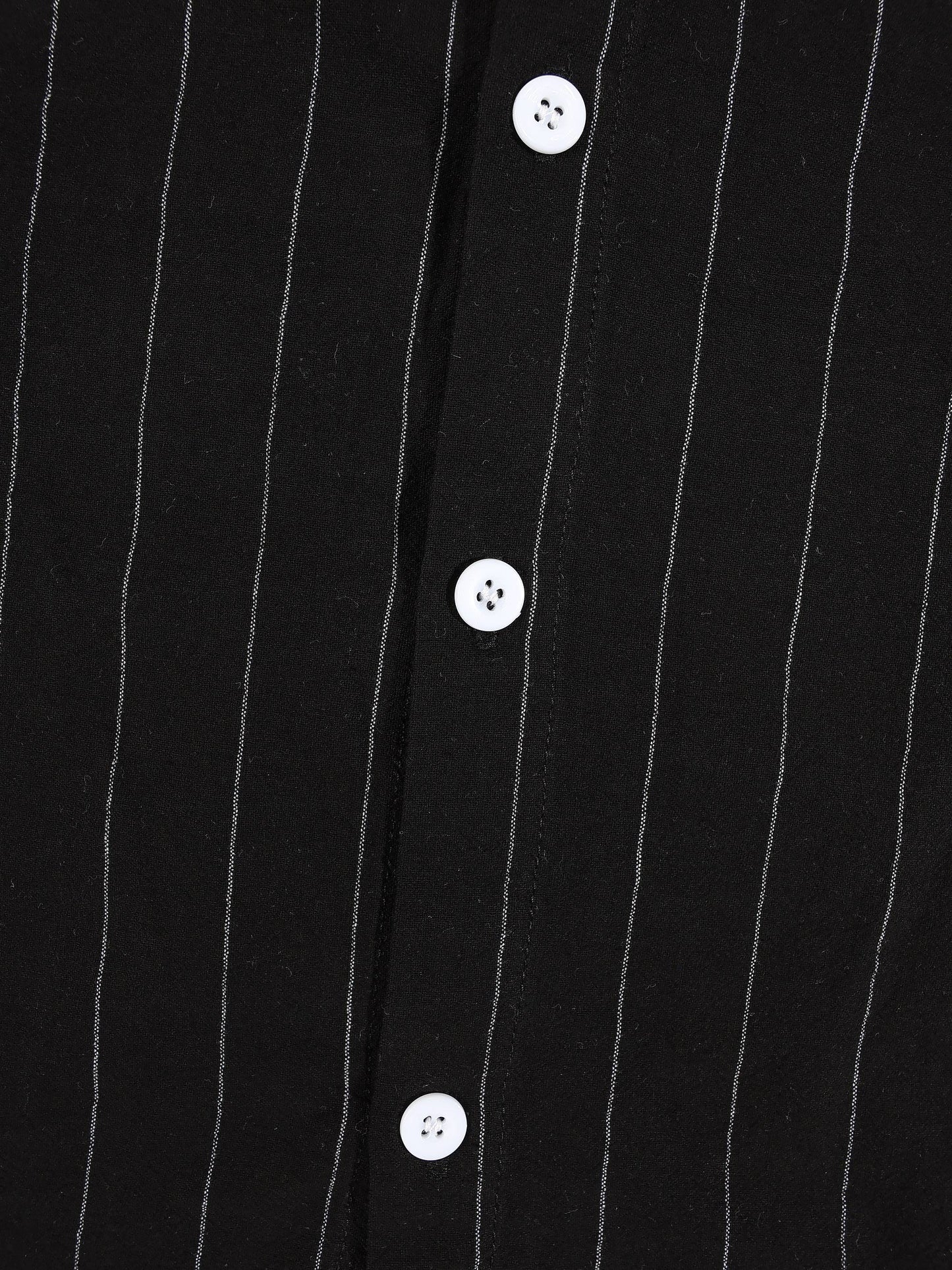 KZZ Men's striped long-sleeve shirt with a stand-up collar and trousers