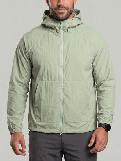 KZZ Men's Summer Quick-Dry Hooded Jacket