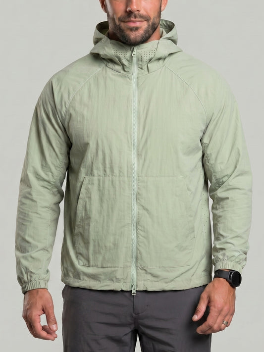 KZZ Men's Summer Quick-Dry Hooded Jacket
