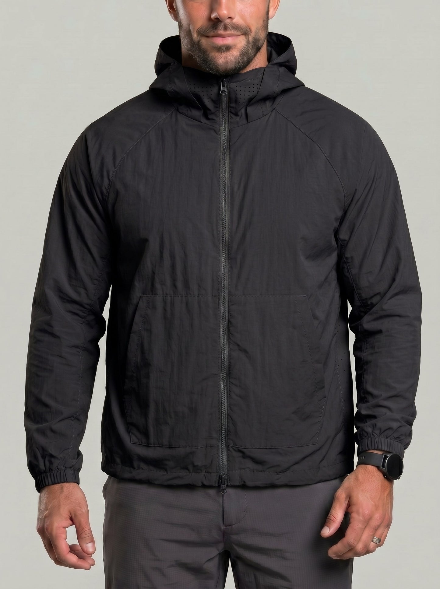 KZZ Men's Summer Quick-Dry Hooded Jacket