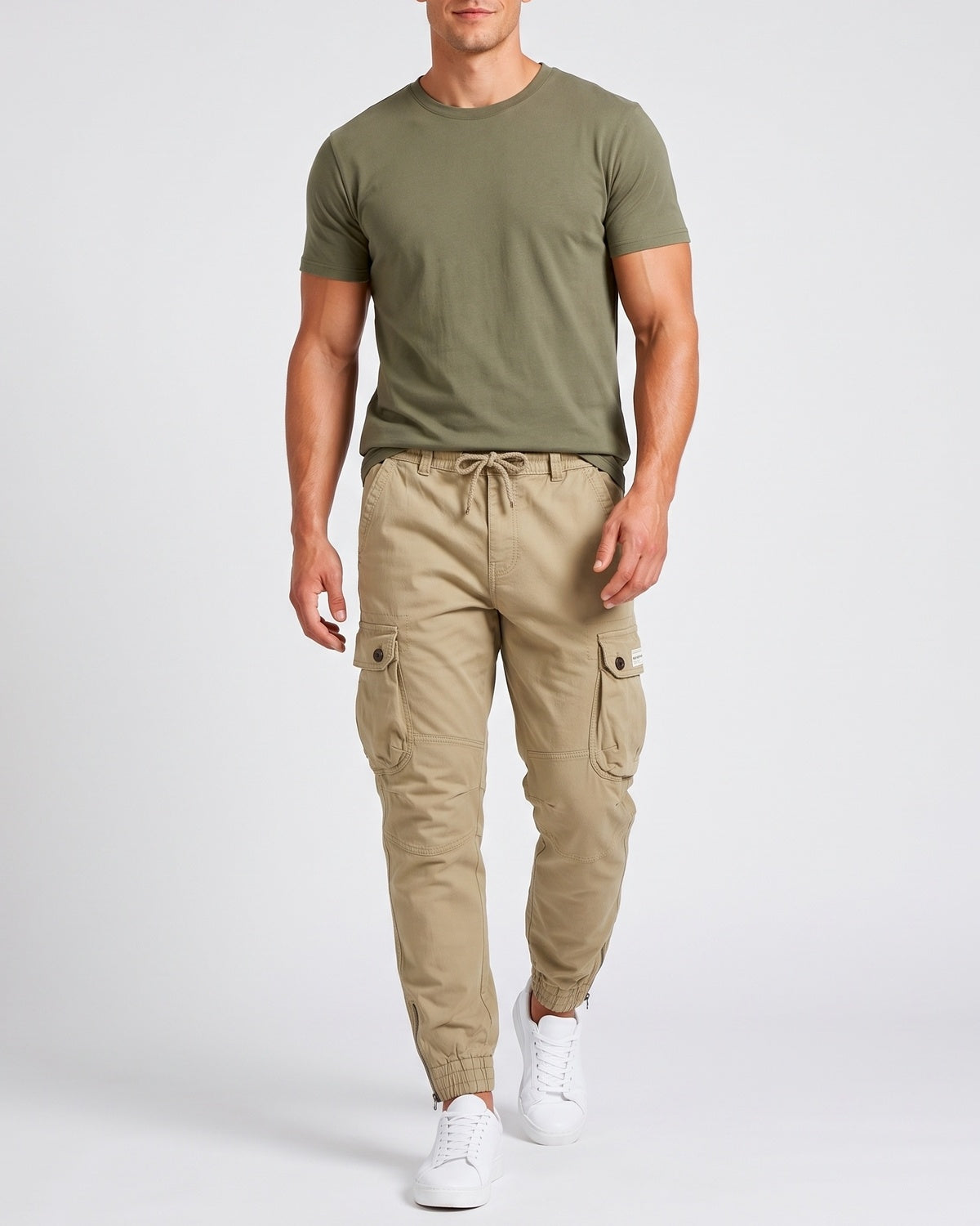 KZZ Men's loose-fitting casual work pants