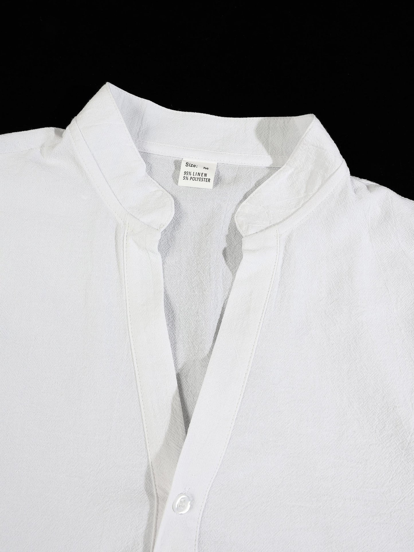 KZZ Men's solid-color linen set