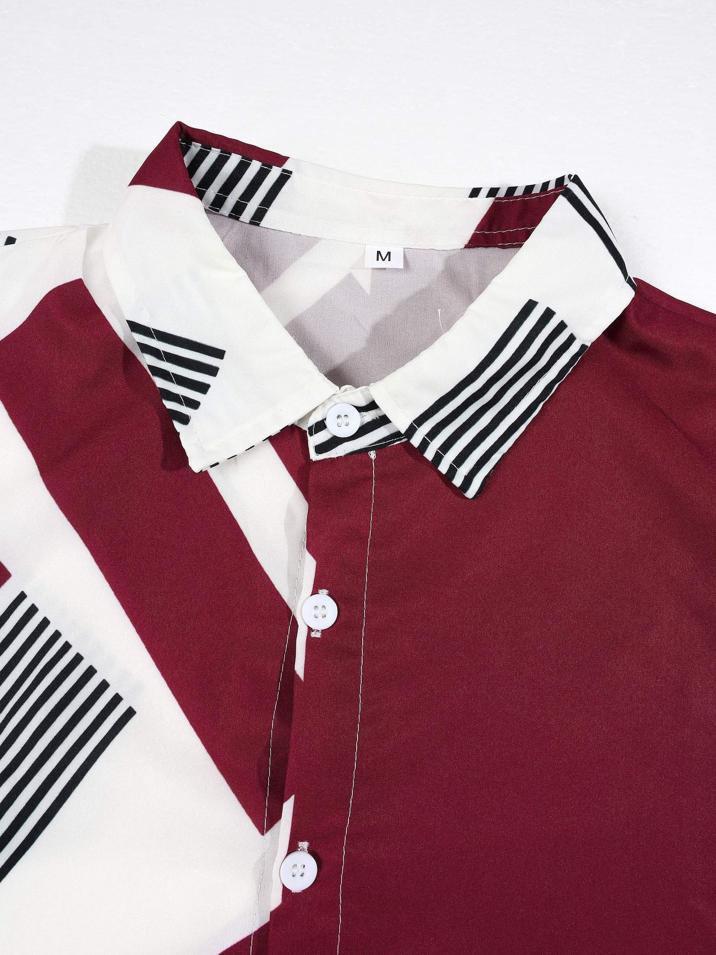 KZZ Men's Asymmetric Geometric Print Two-Piece Loungewear Set