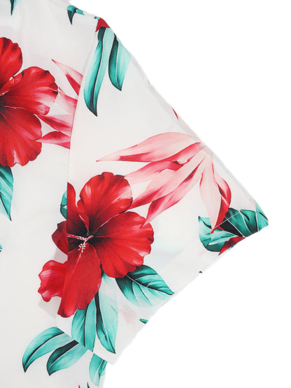 KZZ Men's Hawaiian-Print Two-Piece Set
