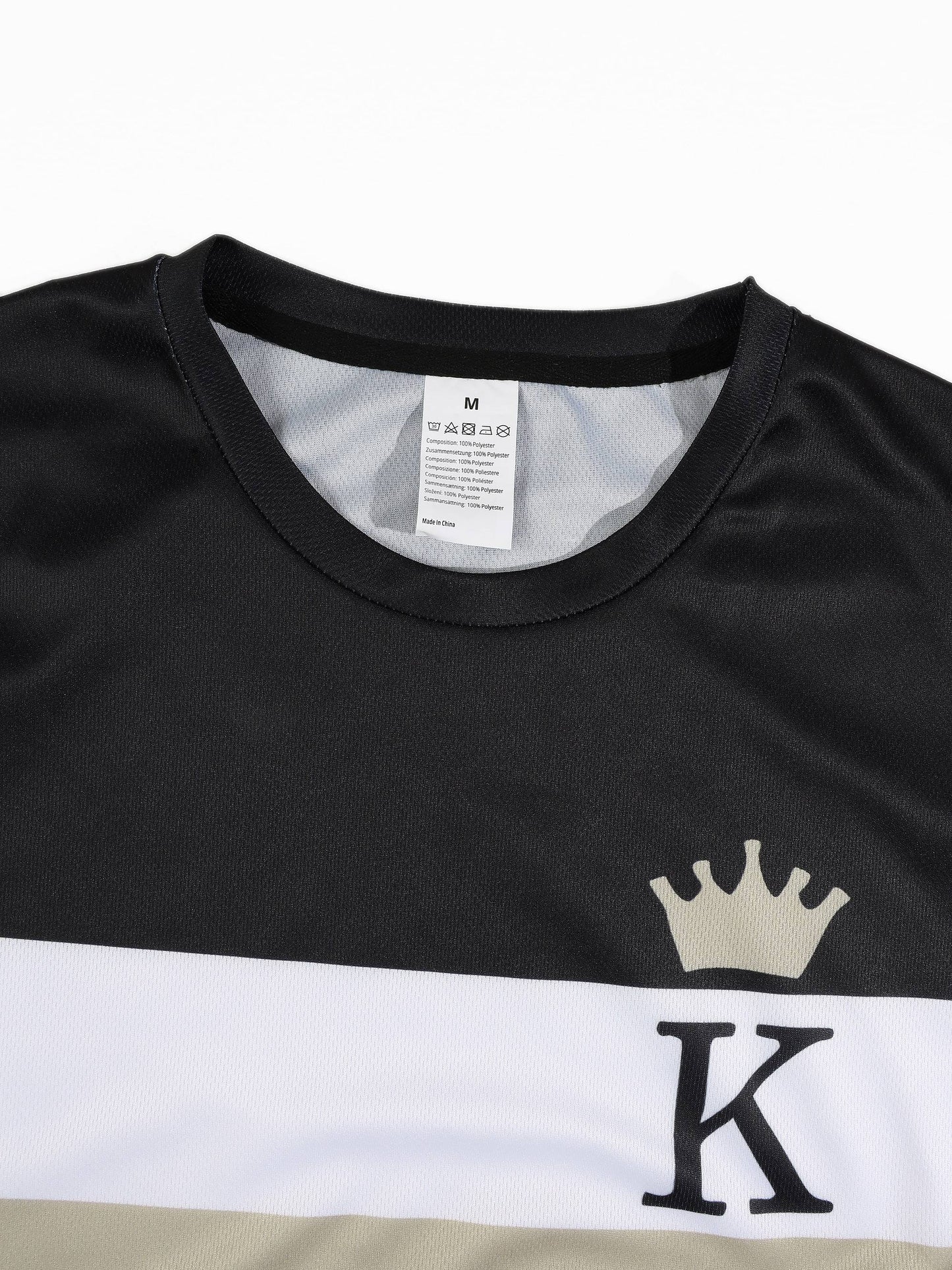 KZZ Men's Printed Short-Sleeve Shirt and Shorts Set