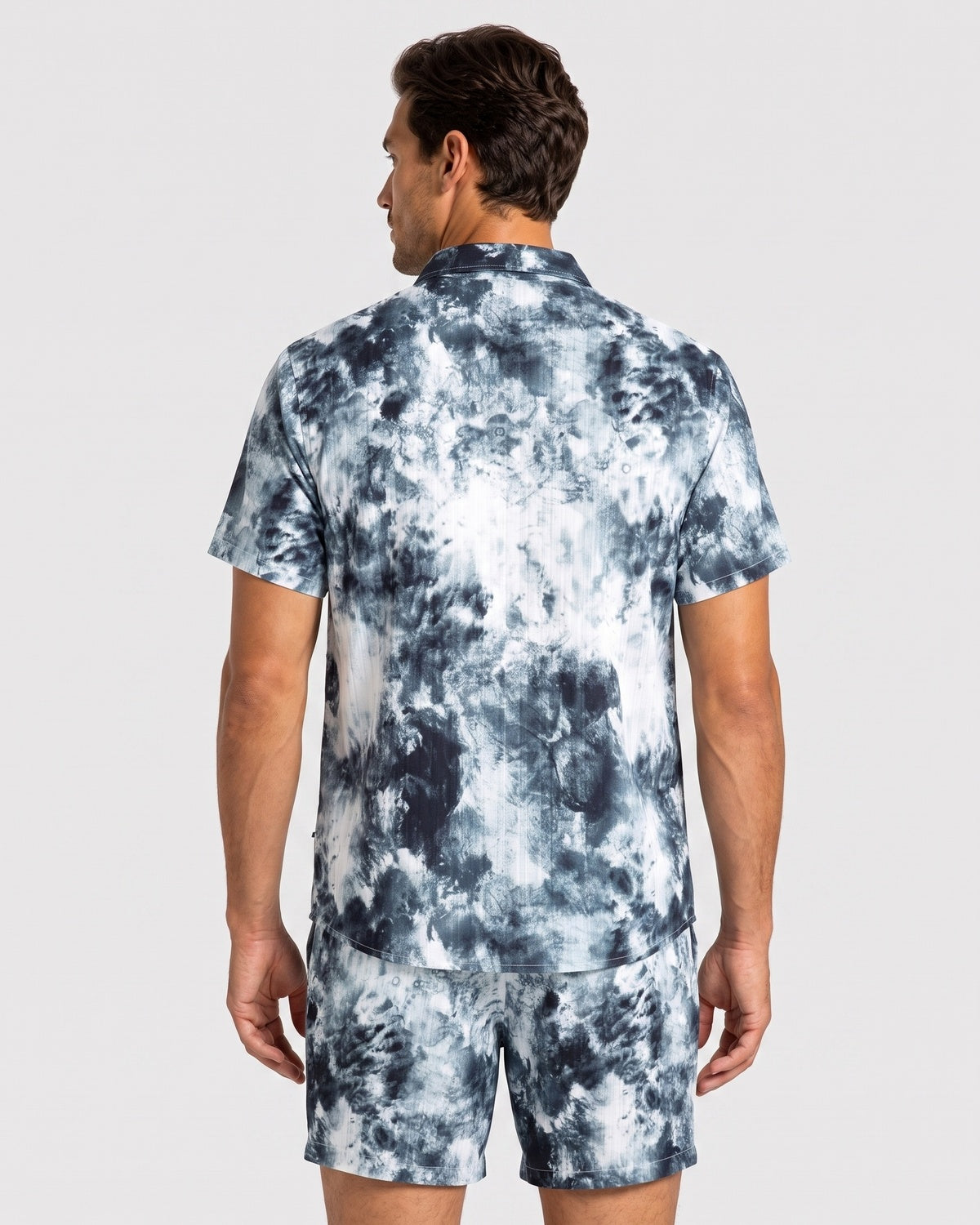 KZZ Tie-dye short-sleeve shirt and shorts set