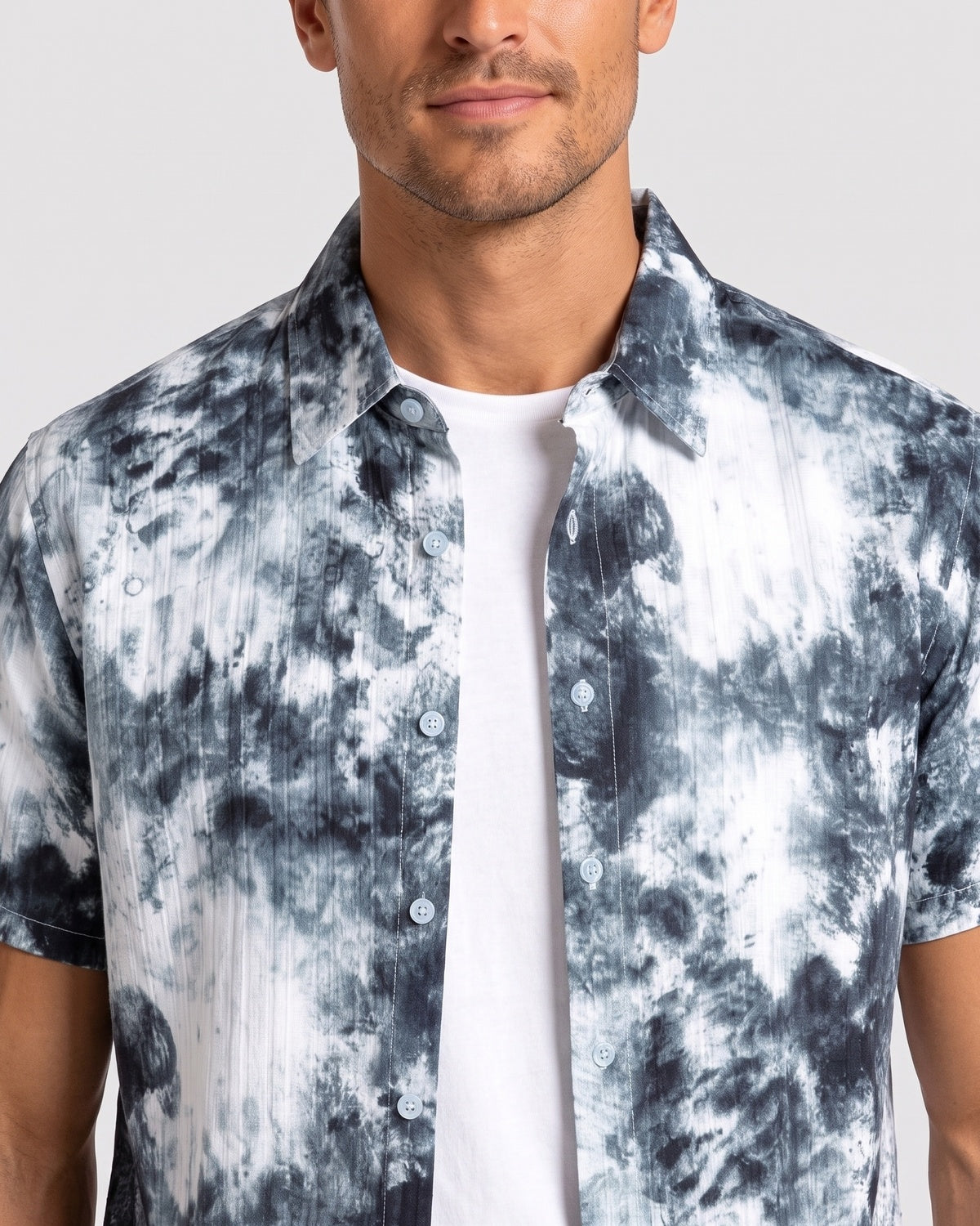 KZZ Tie-dye short-sleeve shirt and shorts set