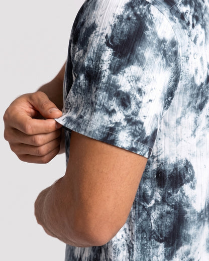 KZZ Tie-dye short-sleeve shirt and shorts set