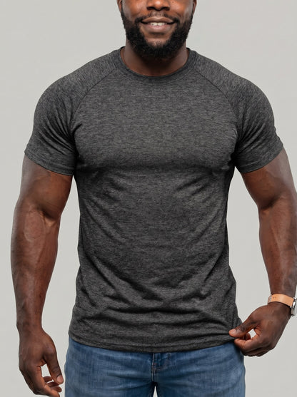 KZZ Men's Quick-Drying Crew Neck T-Shirt
