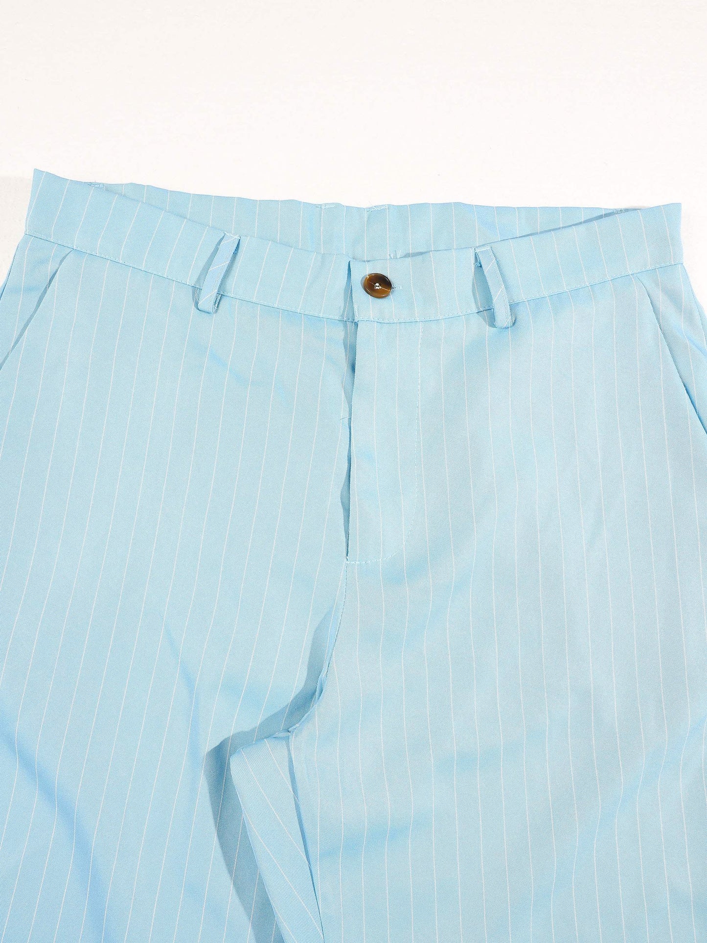 KZZ British-style striped double-breasted blazer and trousers
