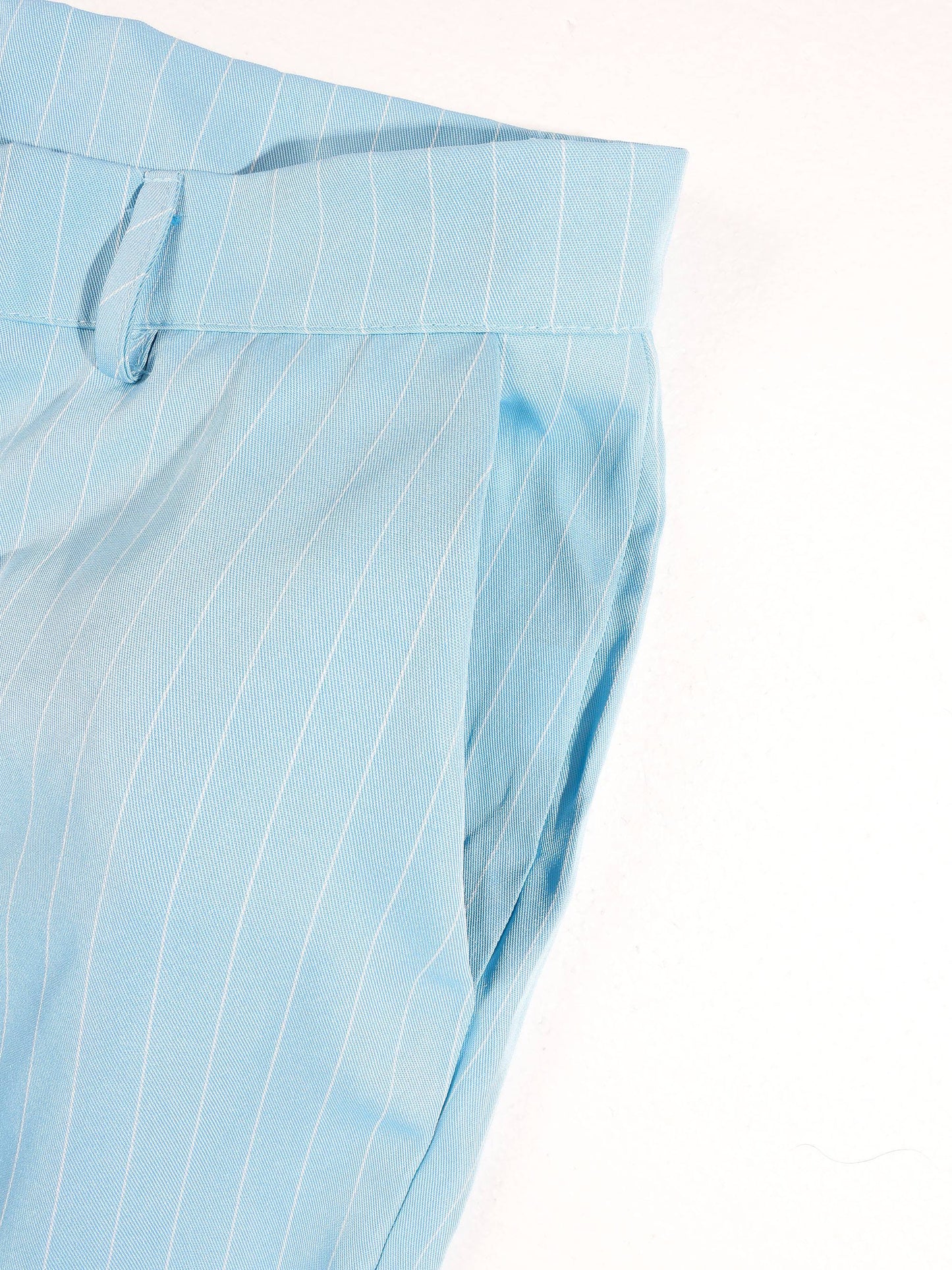 KZZ British-style striped double-breasted blazer and trousers