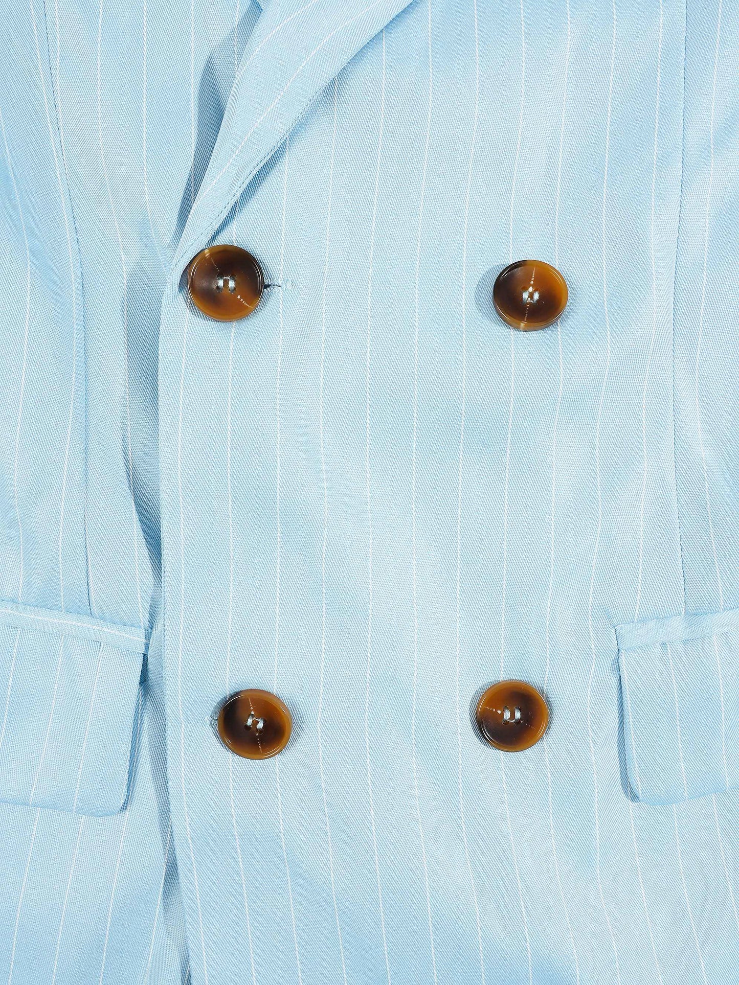 KZZ British-style striped double-breasted blazer and trousers