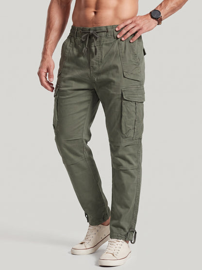 KZZ Men's Vintage Multi-Pocket Cargo Pants