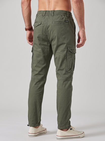 KZZ Men's Vintage Multi-Pocket Cargo Pants